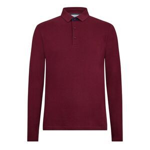 Peter Werth Mens Glasby Long-Sleeved Polo Shirt / Burgundy